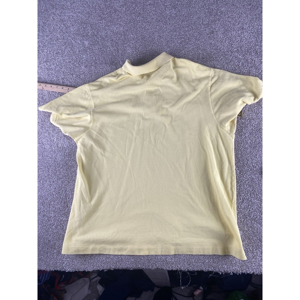 Lacoste Solid Light Yellow Polo Shirt Mens XL (8) Preppy Spring Tennis Cotton - Picture 8 of 8